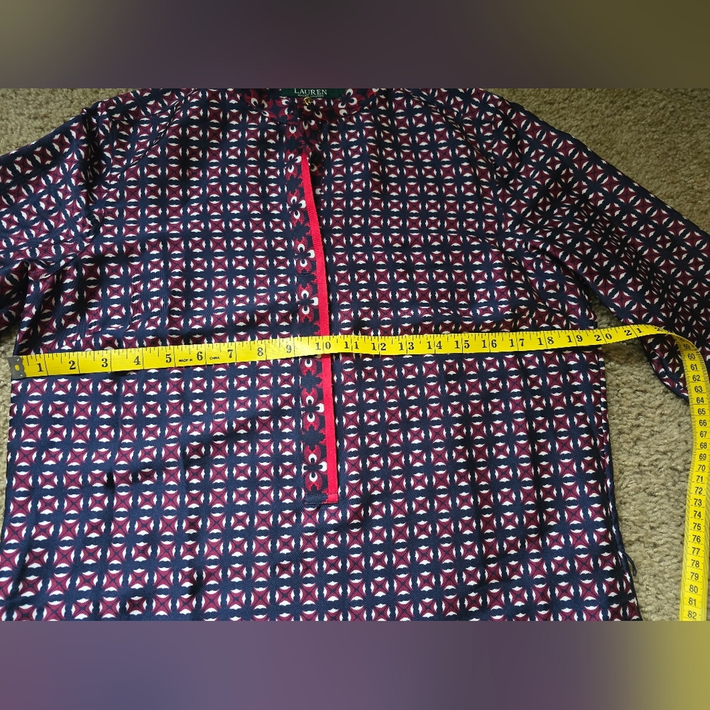 Lauren Ralph Lauren Elegant Patterned Shirt Dress Sz. 6 NWT - Picture 10 of 13